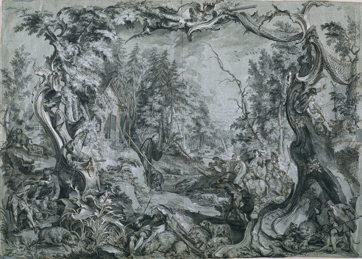 Św. Deikol i Dzik, 1747-1748. autorstwa Johann Wolfgang Baumgartner