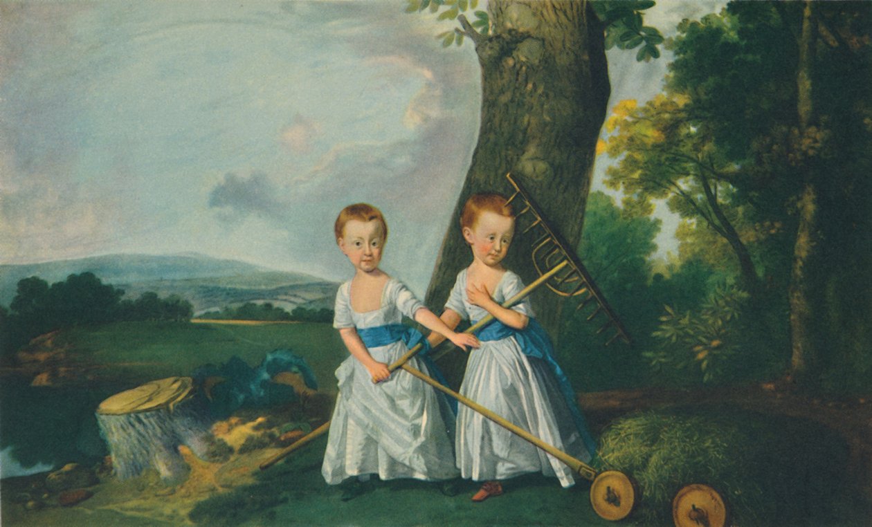Sukienka dla dzieci: The Blunt Boys, ok. 1767, 1948. autorstwa Johan Joseph Zoffany