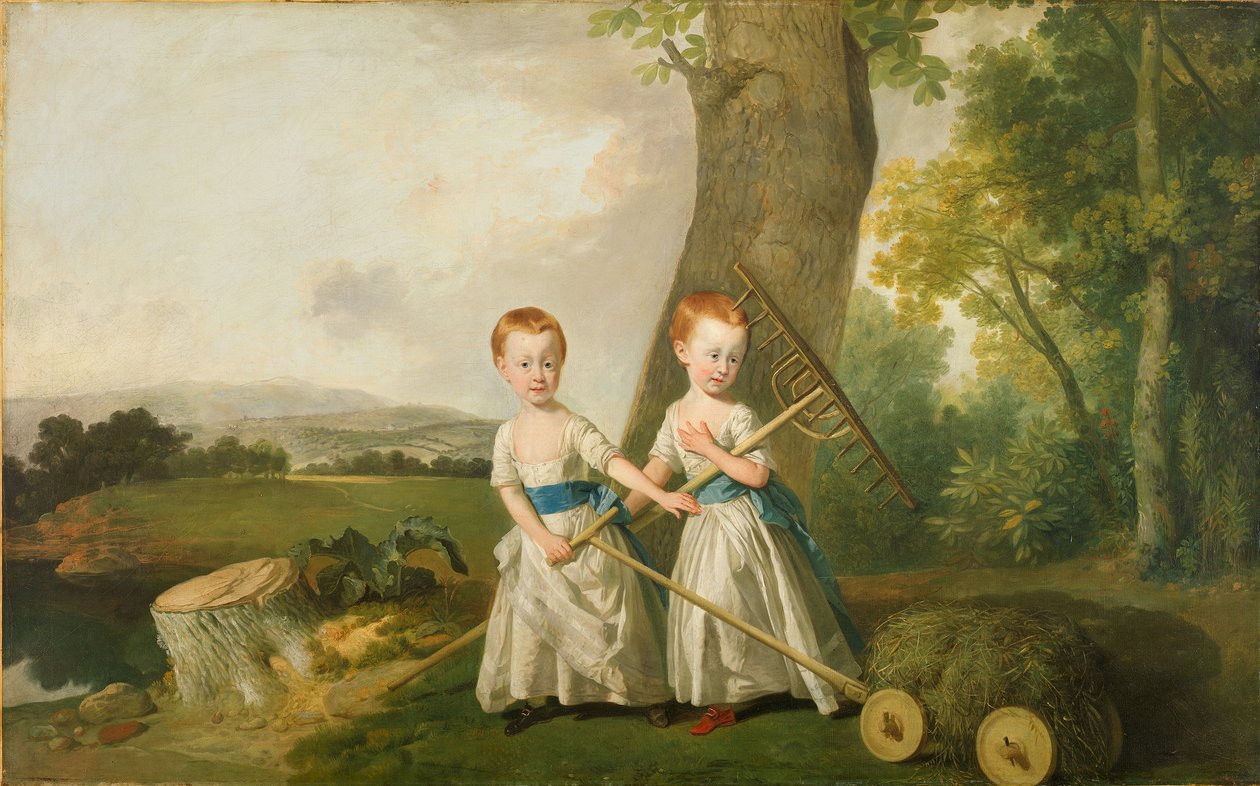 Tępe dzieci, ok. 1766-80 autorstwa Johan Joseph Zoffany
