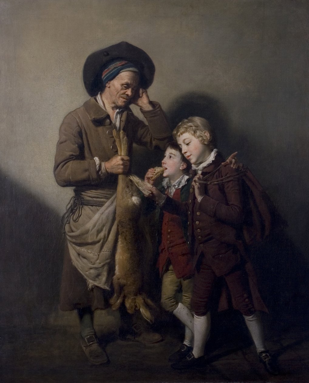 Portier i zając, ok.1768 autorstwa Johan Joseph Zoffany