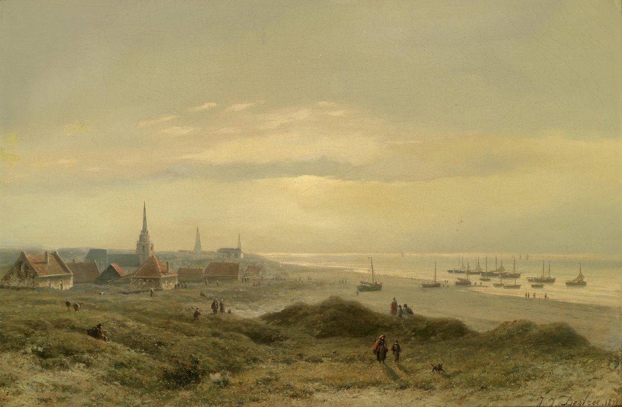 Plaża w Scheveningen autorstwa Johannes Joseph Destrée