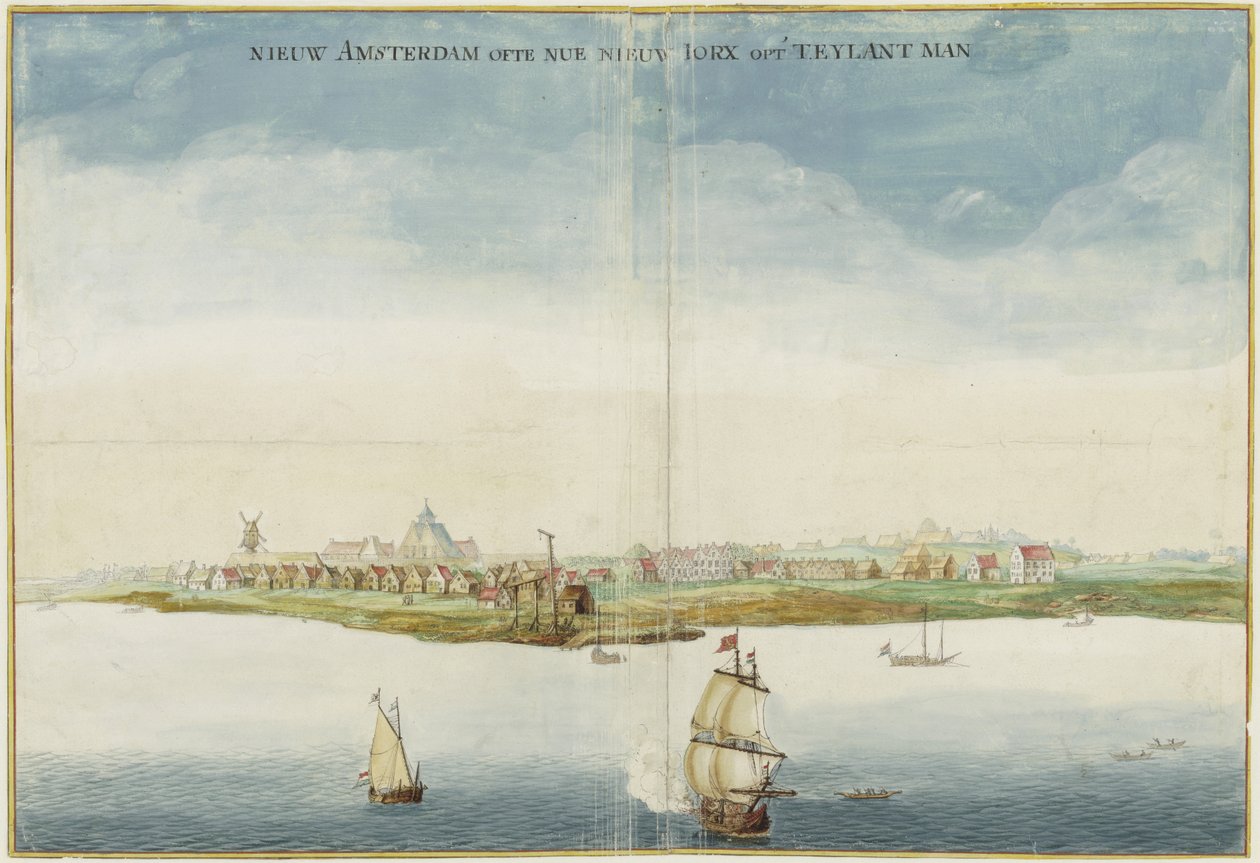 Widok na Nowy Amsterdam autorstwa Johannes Vingboons