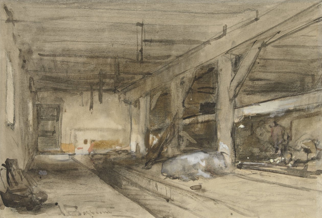 Stalinterieur autorstwa Johannes Bosboom
