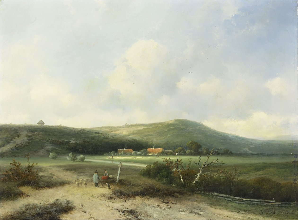 Widok na wydmy autorstwa Johannes Franciscus Hoppenbrouwers