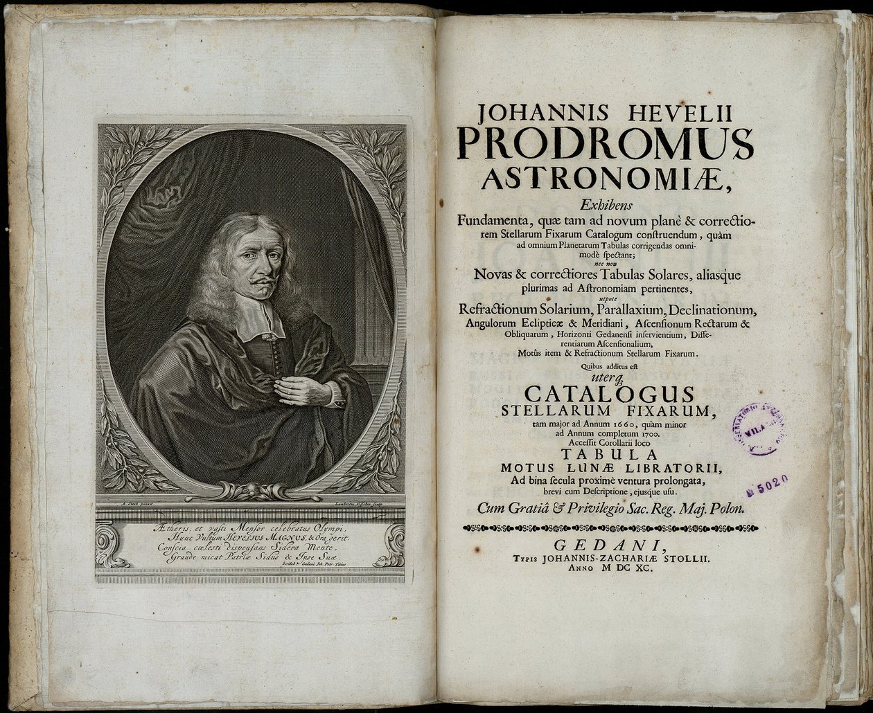 Jan Heweliusz, Prodromus astronomii, 1690 autorstwa Johannes Hevelius