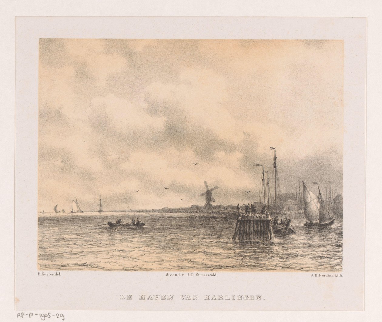 Port w Harlingen autorstwa Johannes Hilverdink