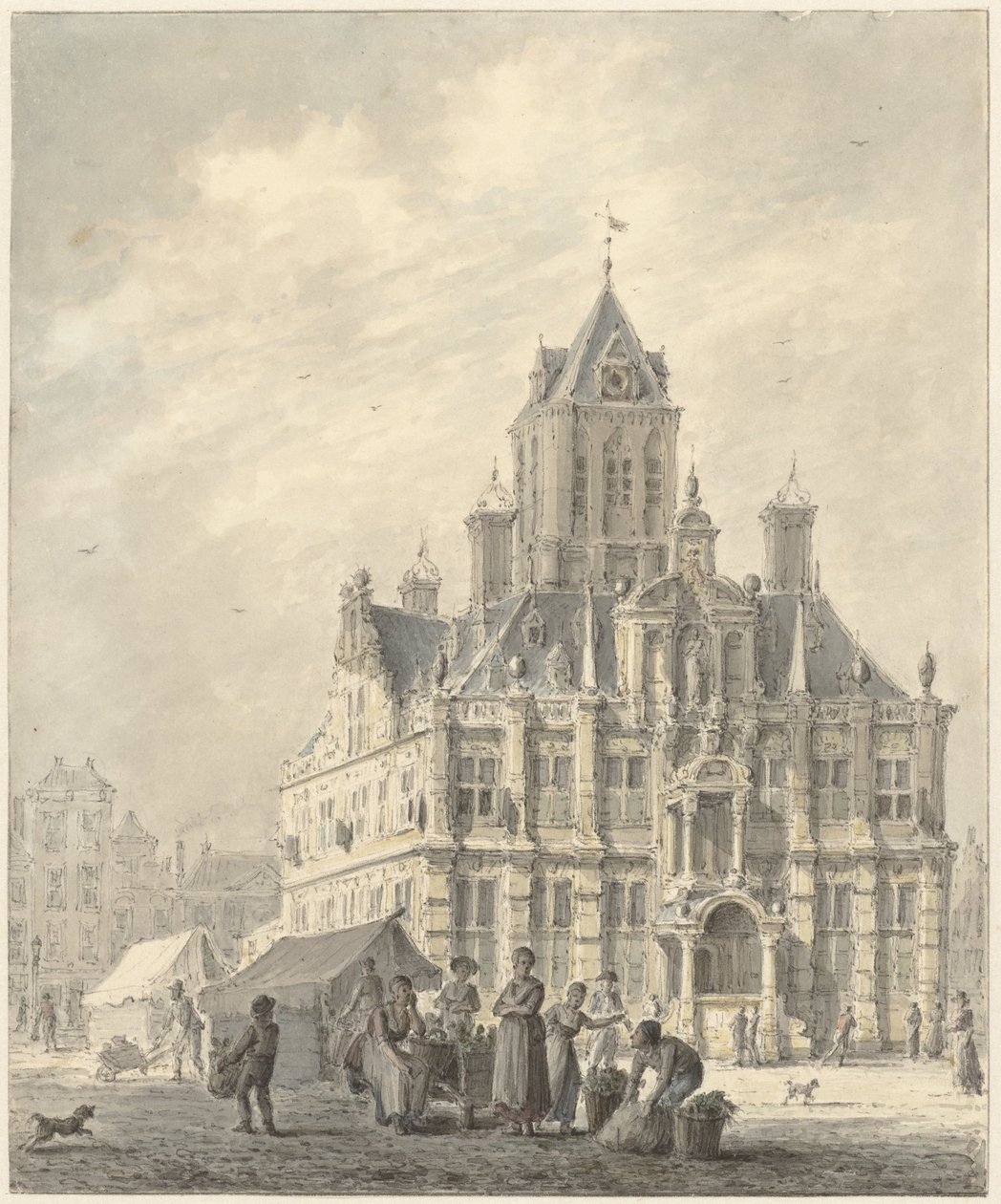 Ratusz w Delft autorstwa Johannes Jelgerhuis