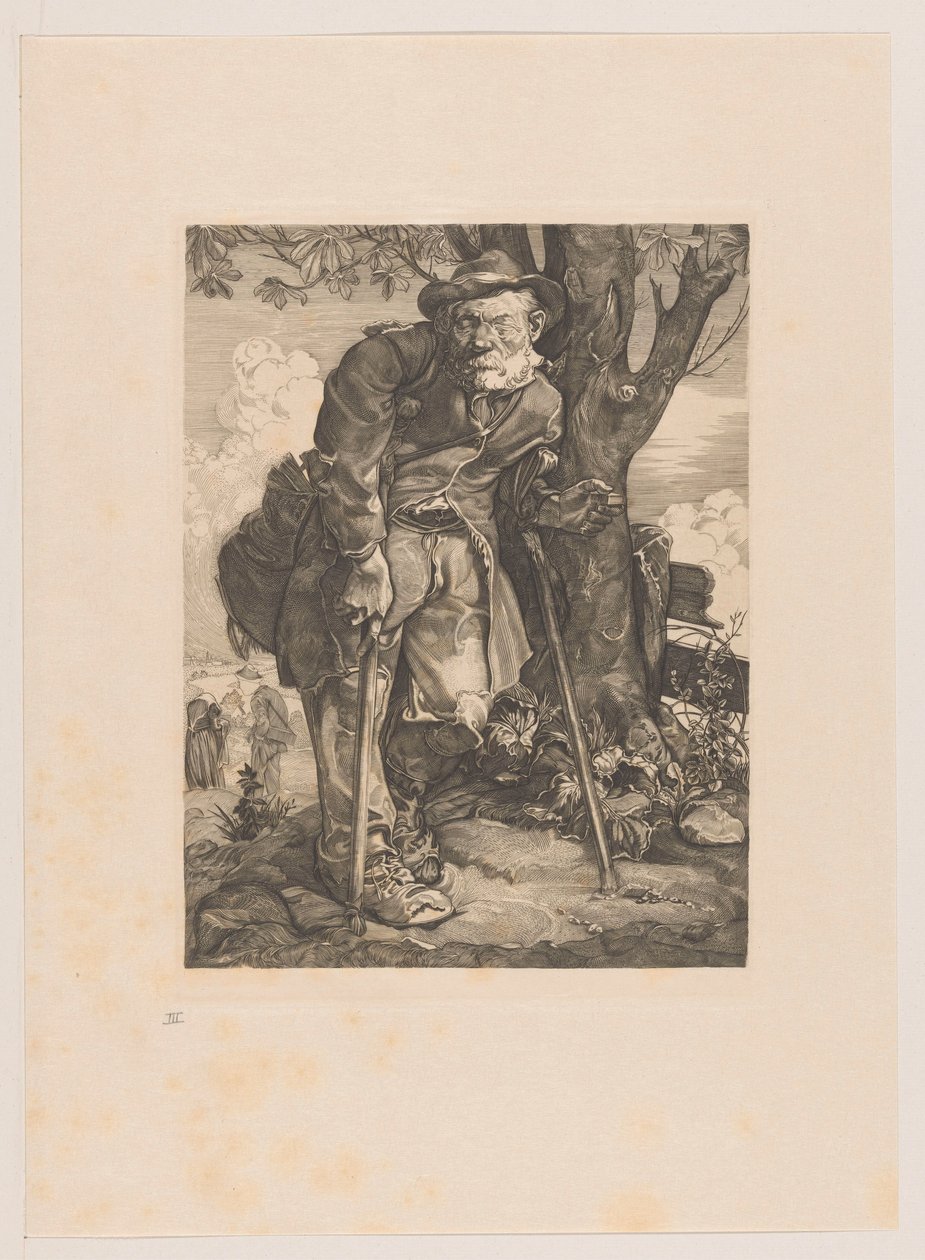 Żebrak o kulach autorstwa Johannes Josephus Aarts