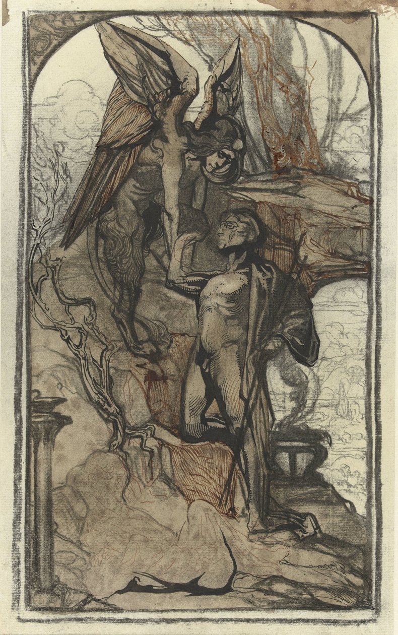 Edyp w sfinksie autorstwa Johannes Josephus Aarts