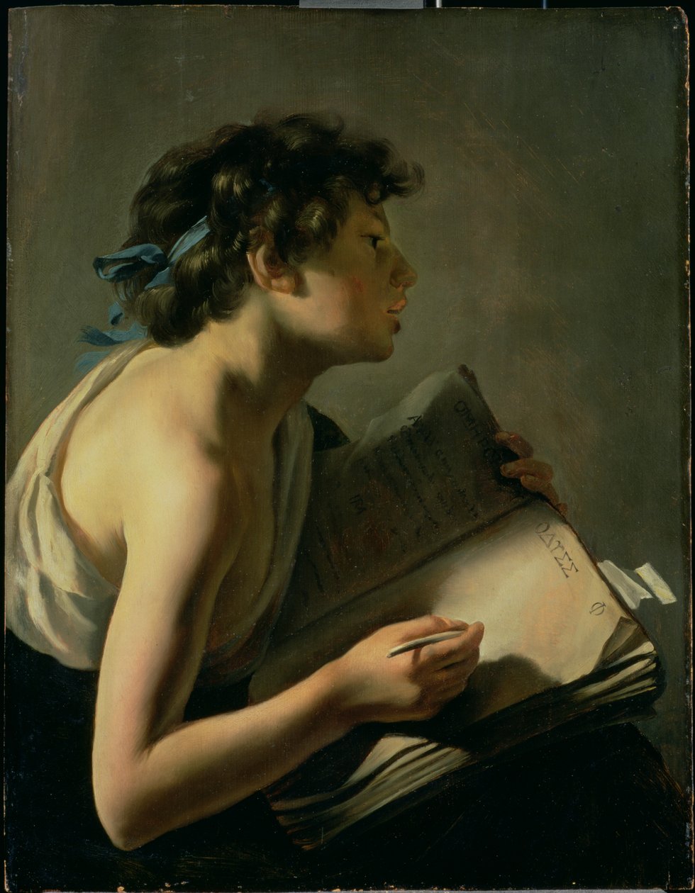Młody poeta (młodość transkrypcja Homera) autorstwa Johannes Moreelse