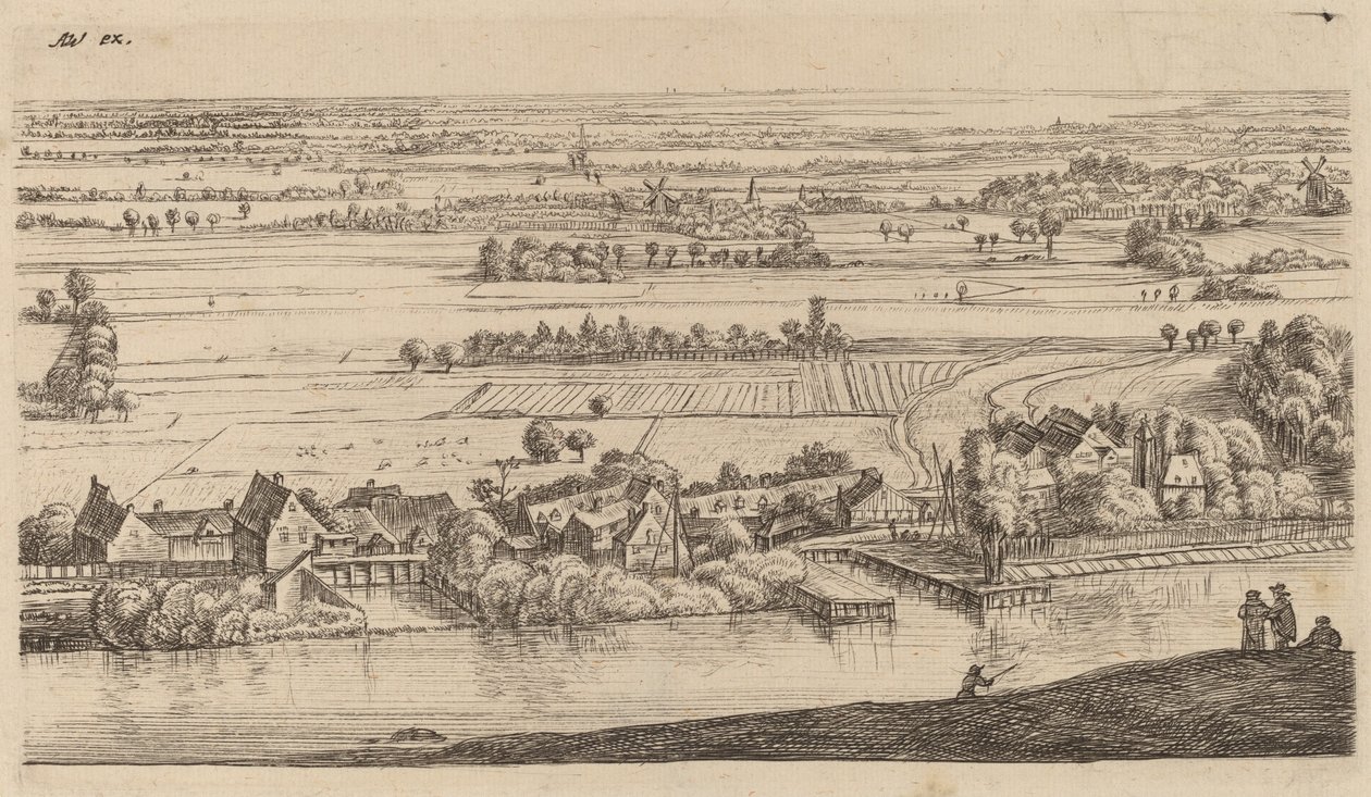 Wioska nad kanałem autorstwa Johannes Ruisscher
