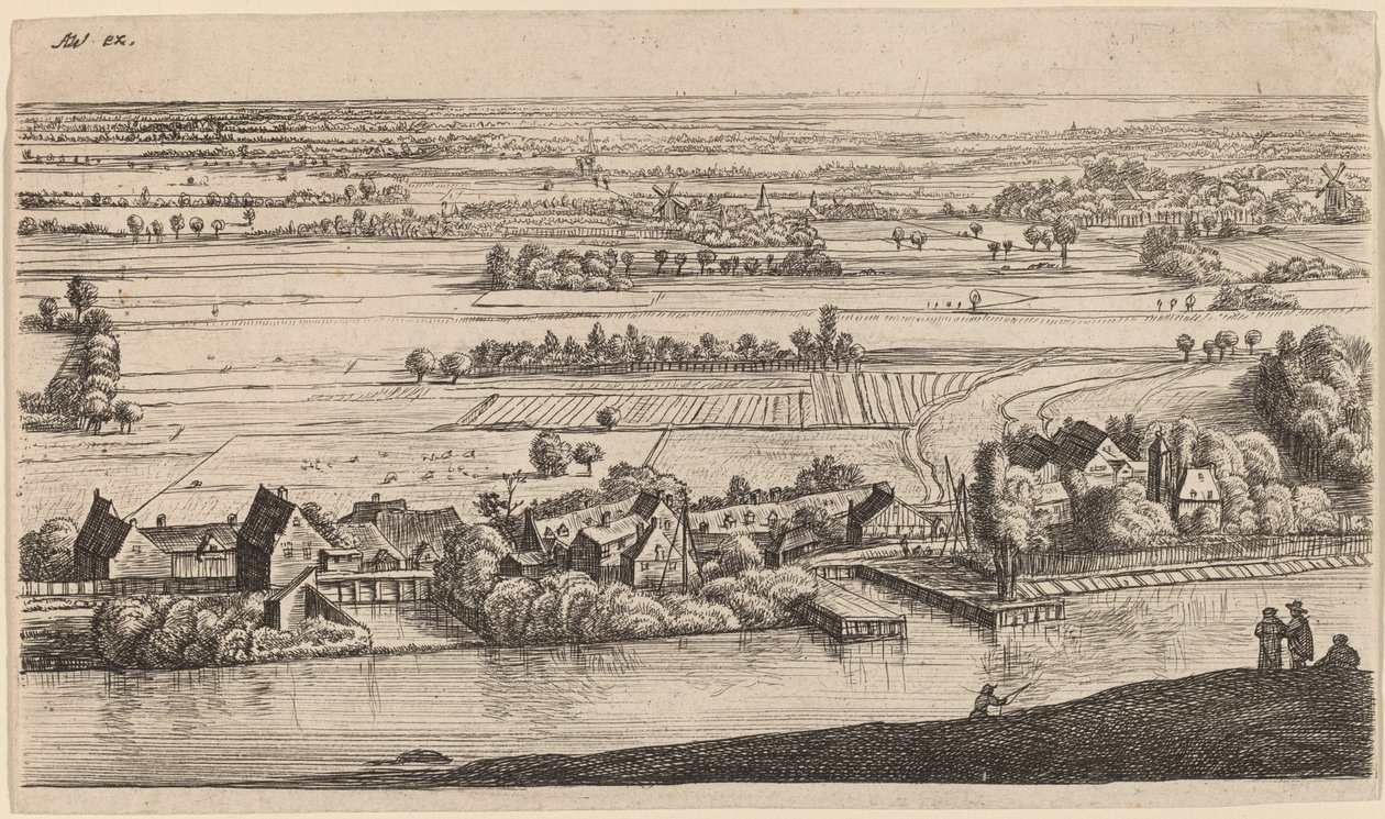 Wioska nad kanałem autorstwa Johannes Ruisscher