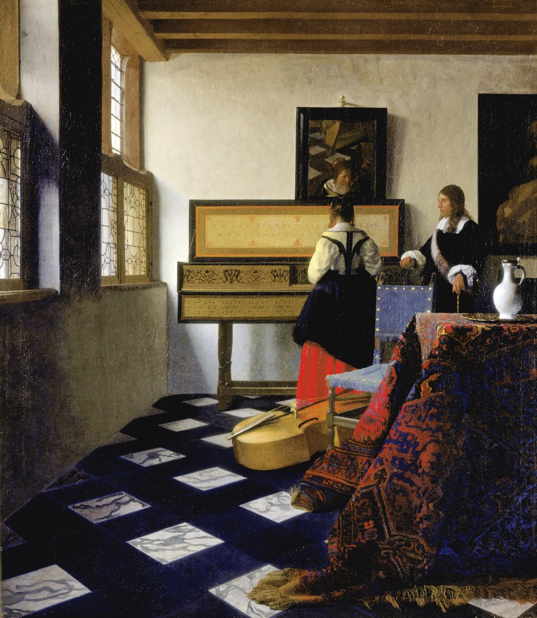 Holenderski: Lekcja muzyki autorstwa Johannes Vermeer