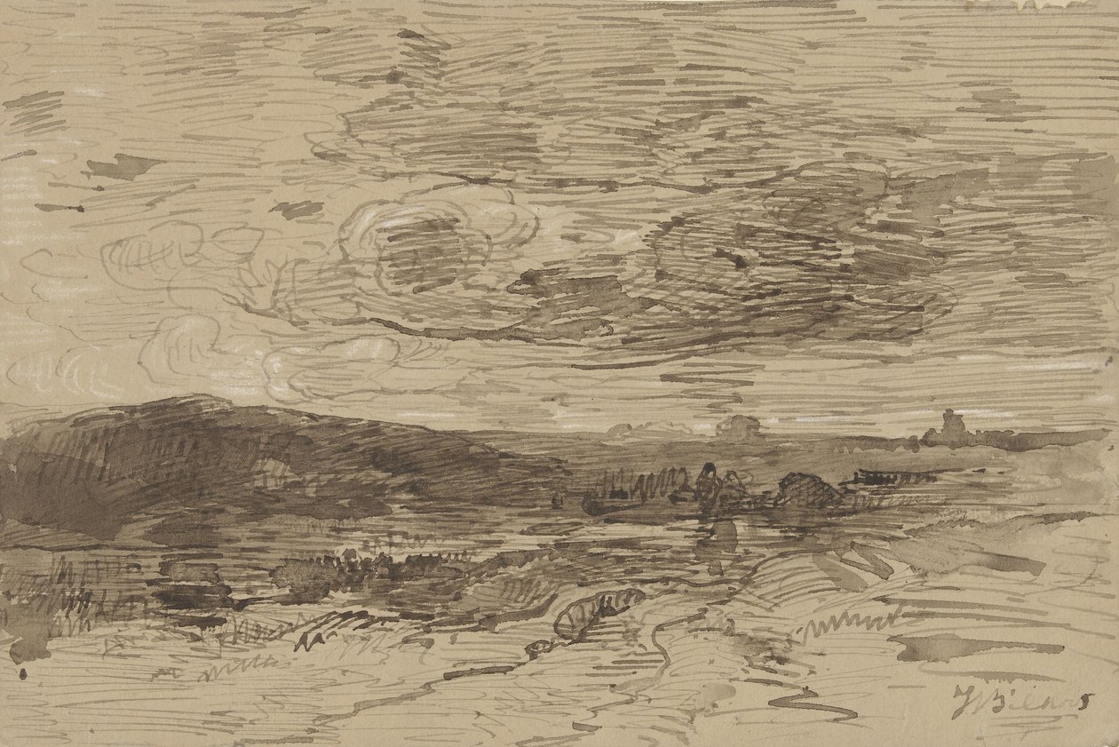 Heath w Drenthe autorstwa Johannes Warnardus Bilders