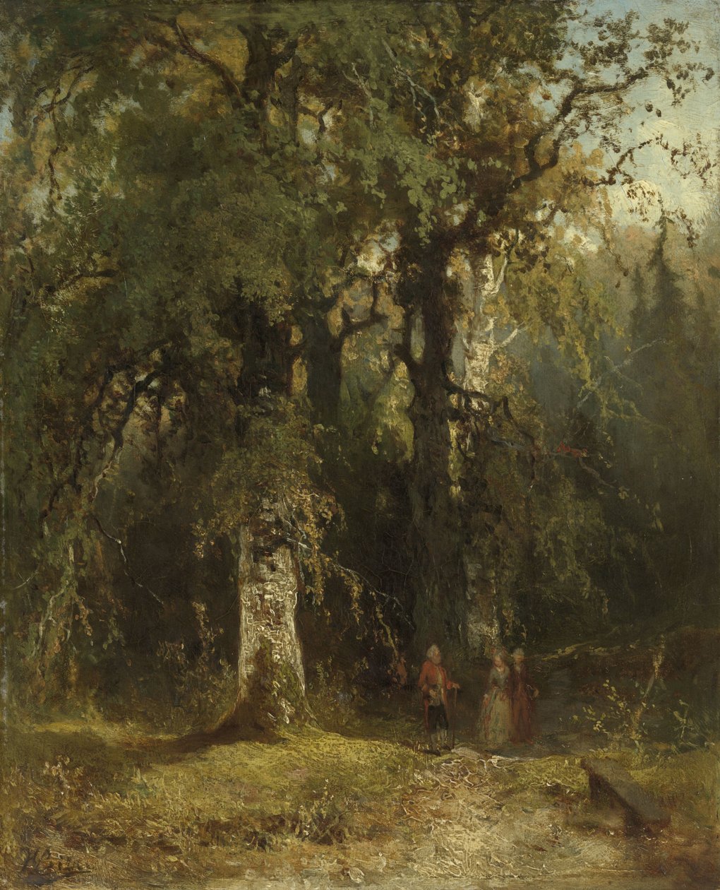 Zobacz w lesie autorstwa Johannes Warnardus Bilders