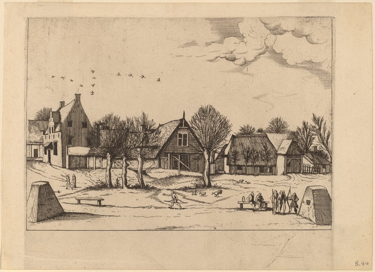 Wieś Wiejska autorstwa Johannes van Doetechum, the Elder and Lucas