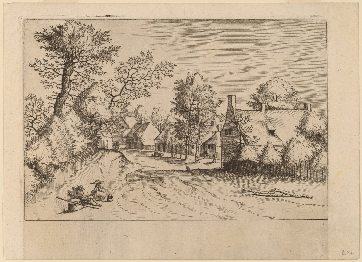 Wiejska Droga autorstwa Johannes van Doetechum, the Elder and Lucas