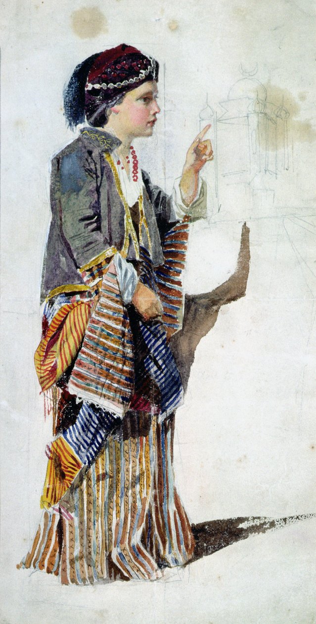 Figurka dziewczynki w stroju tureckim, XIX w. autorstwa John Absolon