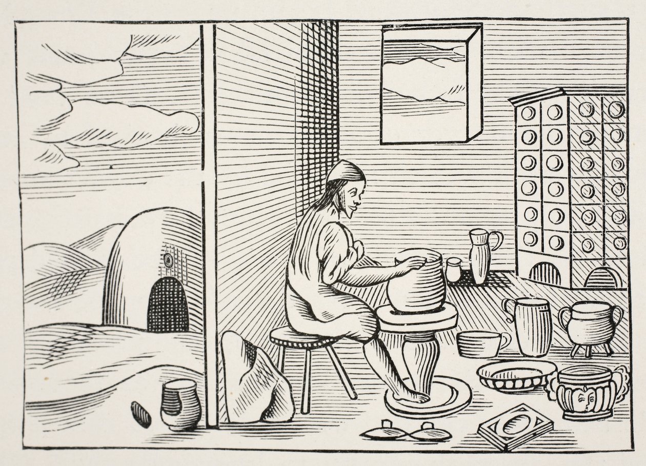 Garncarz, z "Orbis Sensualium Pictus", wyd. 1658 autorstwa John Amos Comenius