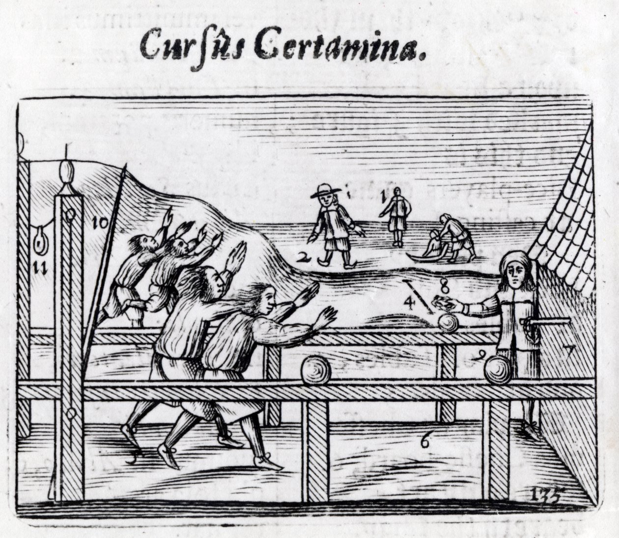 Wyścigi chłopców z Orbis Sensual Pictus, 1658 autorstwa John Amos Comenius