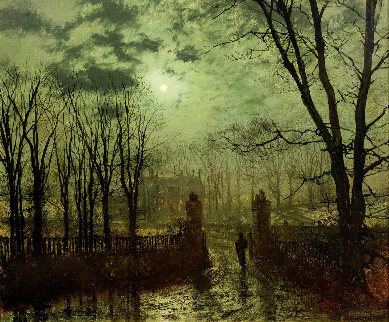 W parku Gaten autorstwa John Atkinson Grimshaw