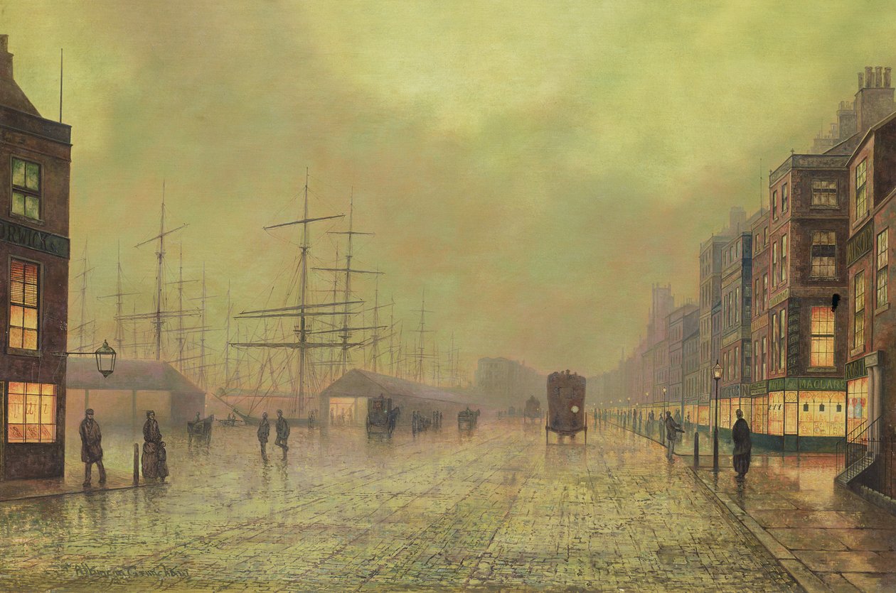 Doki w Glasgow autorstwa John Atkinson Grimshaw