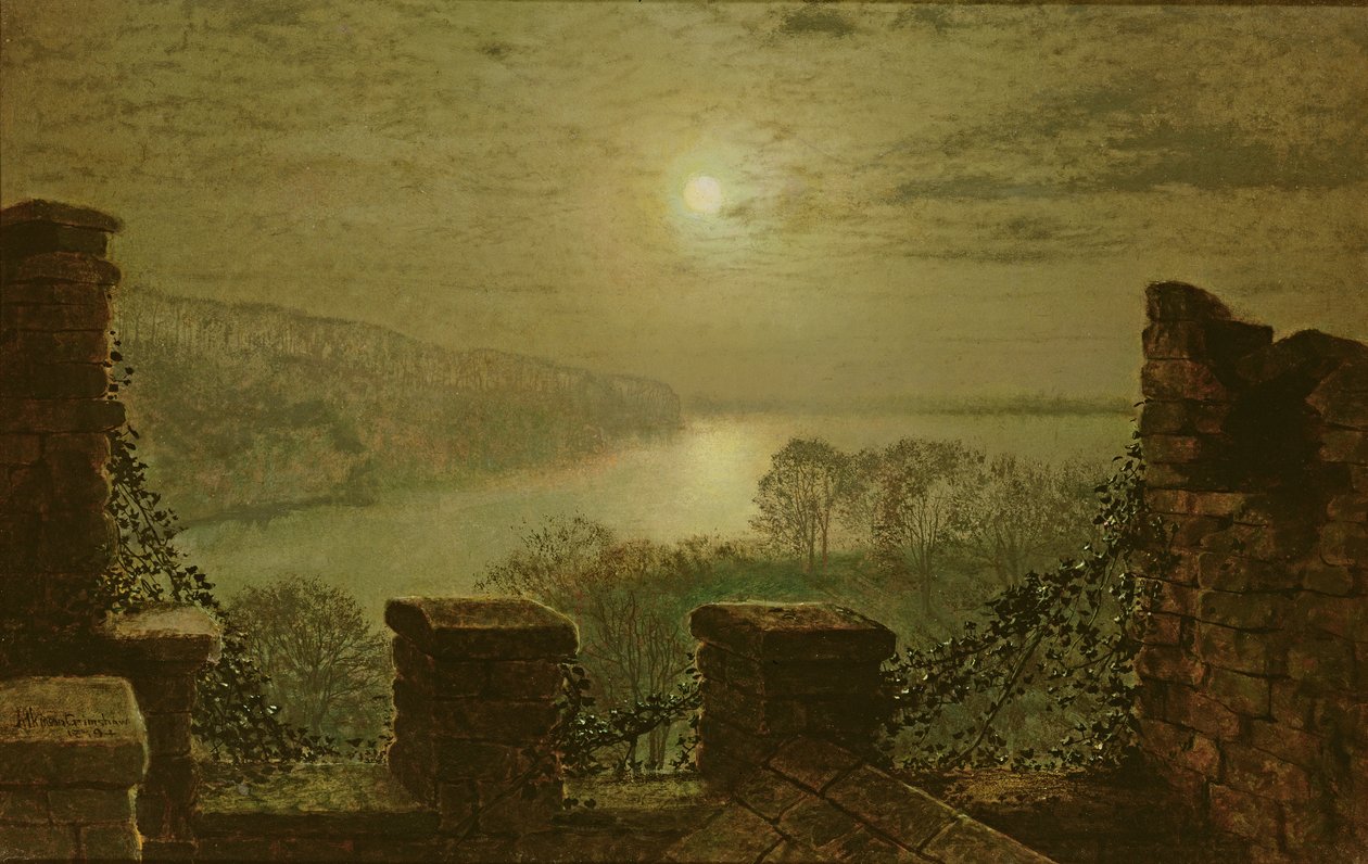 Park Roundhay z zamku, 1879 autorstwa John Atkinson Grimshaw