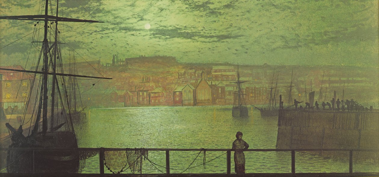 Whitby od Station Quay, 1878 autorstwa John Atkinson Grimshaw