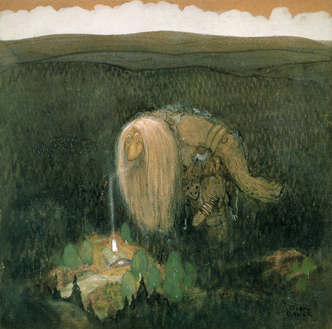 Leśny troll, ok. 1913 autorstwa John Bauer