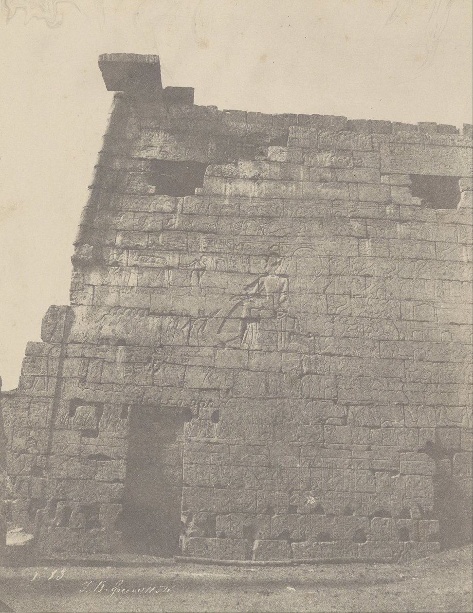 (Louqsor, historyczne rzeźby pylonu (masyw prawy)) autorstwa John Beasly Greene