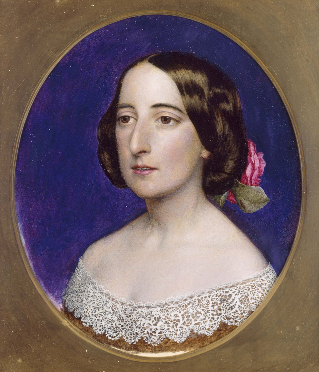 Pani Coventry Patmore, przed 1856 (olej na karcie) autorstwa John Brett