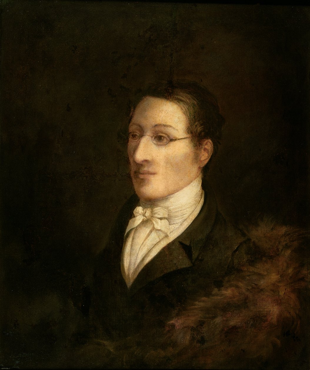 Portret Carla Marii Friedricha Ernsta von Webera (1786-1826), niemieckiego kompozytora i pianisty, ok. 1826 autorstwa John Cawse