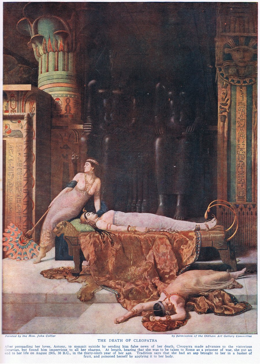 Śmierć Kleopatry, ok. 1920 autorstwa John Collier