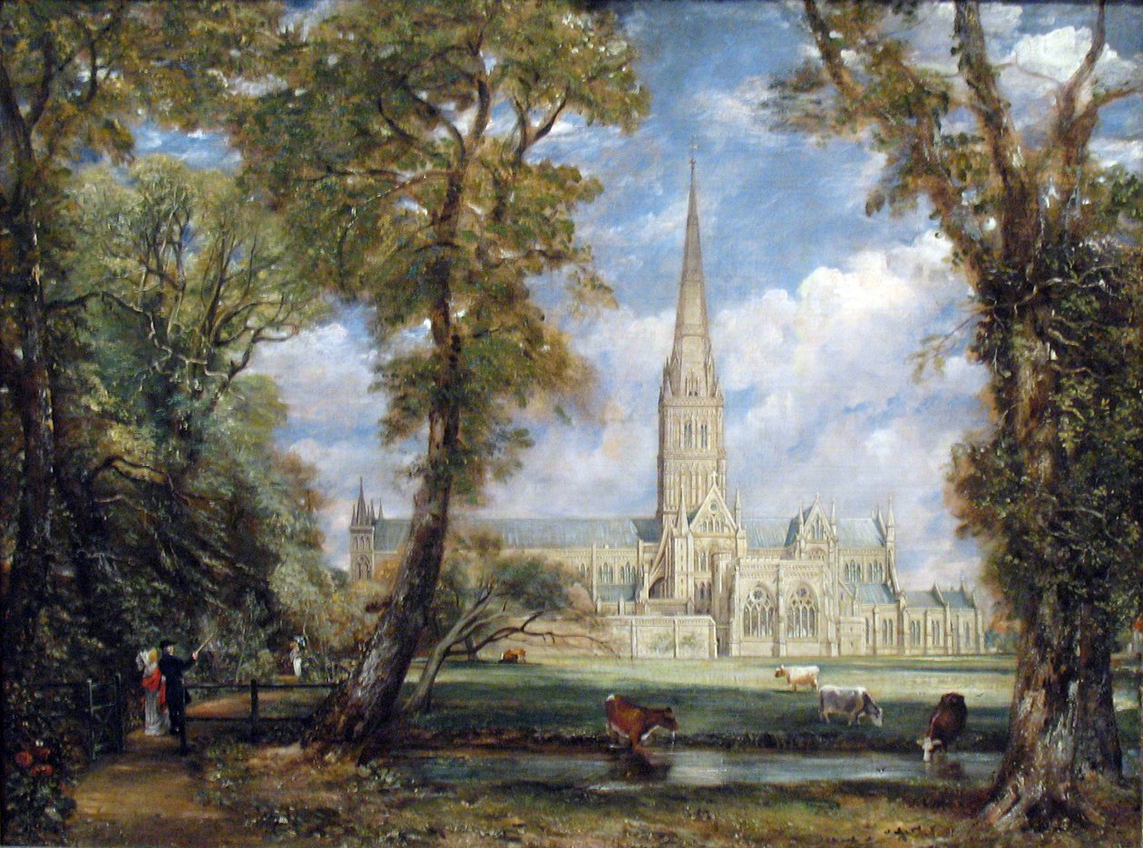 Katedra w Salisbury z terenów biskupich autorstwa John Constable