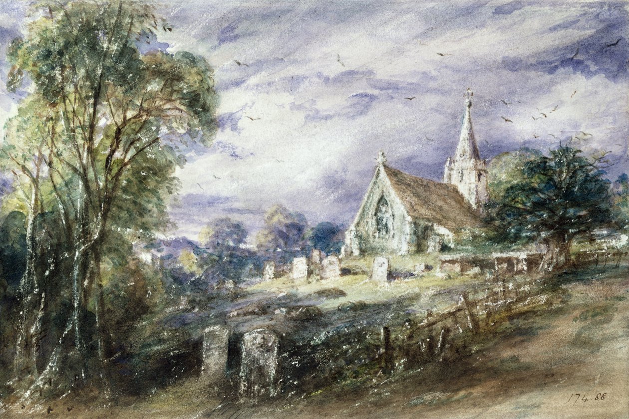 Kościół Stoke Poges autorstwa John Constable