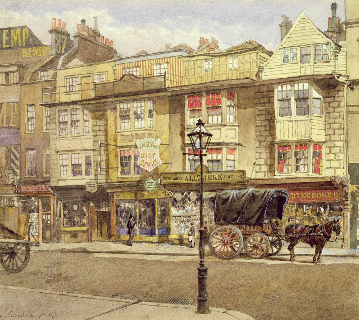 Ulica Bishopsgate bez autorstwa John Crowther