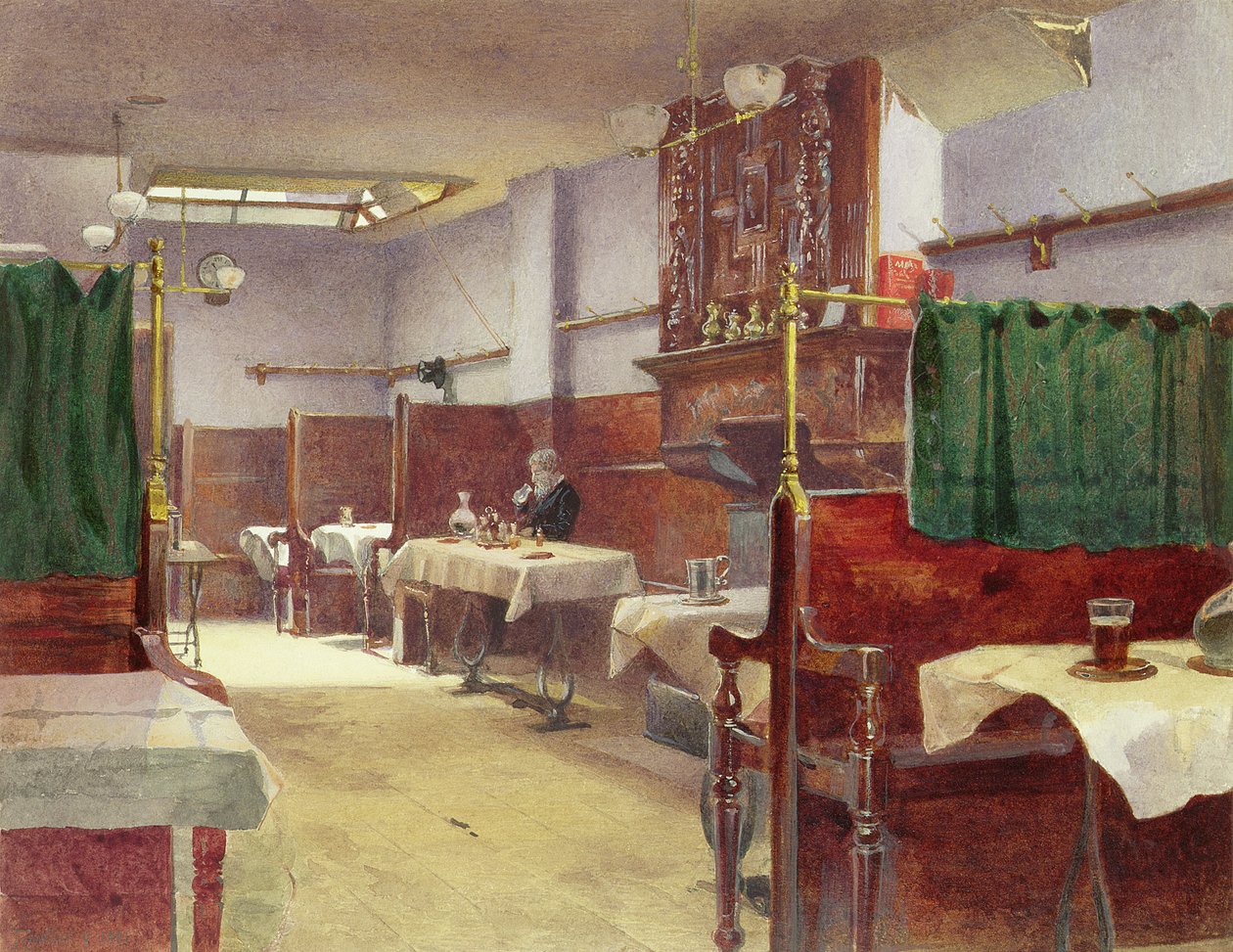 Kogut Tawerna, Fleet Street autorstwa John Crowther