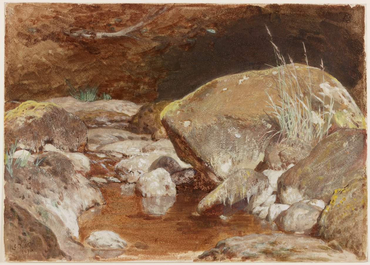 Basen (bc, ołówek i wc na papierze) autorstwa John Dawson Watson