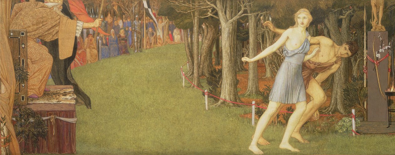 Atalanta i melanion autorstwa John Dickson Batten