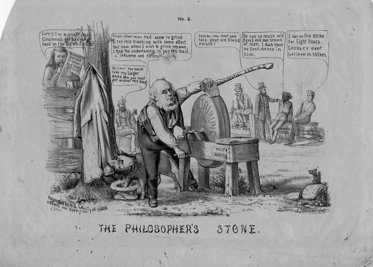 Kamień filozoficzny, opublikowany przez American News Co., Nowy Jork, ok. 1872 r. autorstwa John Donaghy