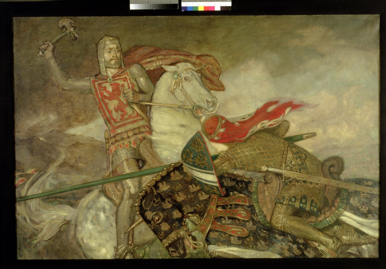 Bruce i de Bohun, c.1913-14 autorstwa John Duncan