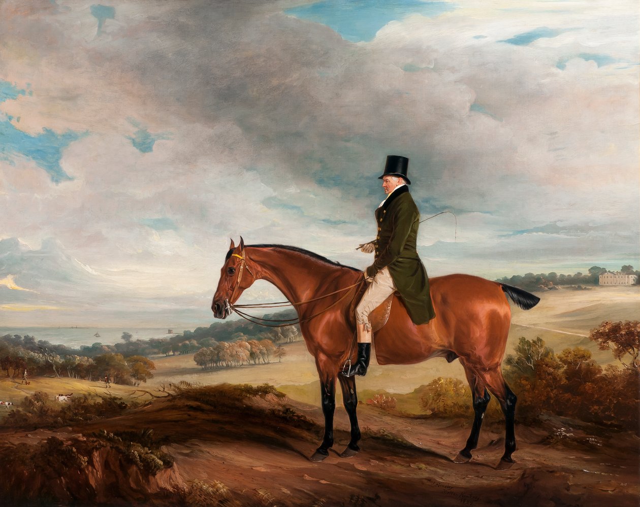 Portret konny Andrew Berkeleya Drummonda w Cadland Park, 1822 r. autorstwa John E. Ferneley