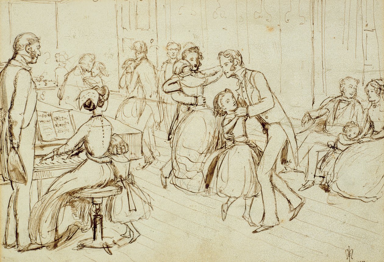 Przyjęcie w Bowerswell, 1853 r. autorstwa John Everett Millais