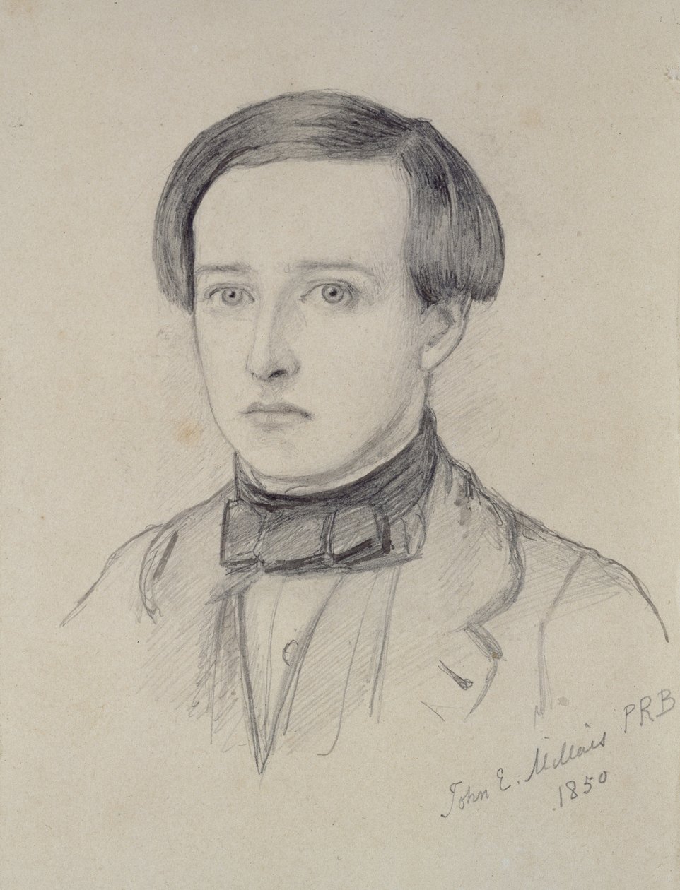 Portret Charlesa Allstona Collinsa, 1850 (grafit na przebarwionym kremowym papierze) autorstwa John Everett Millais