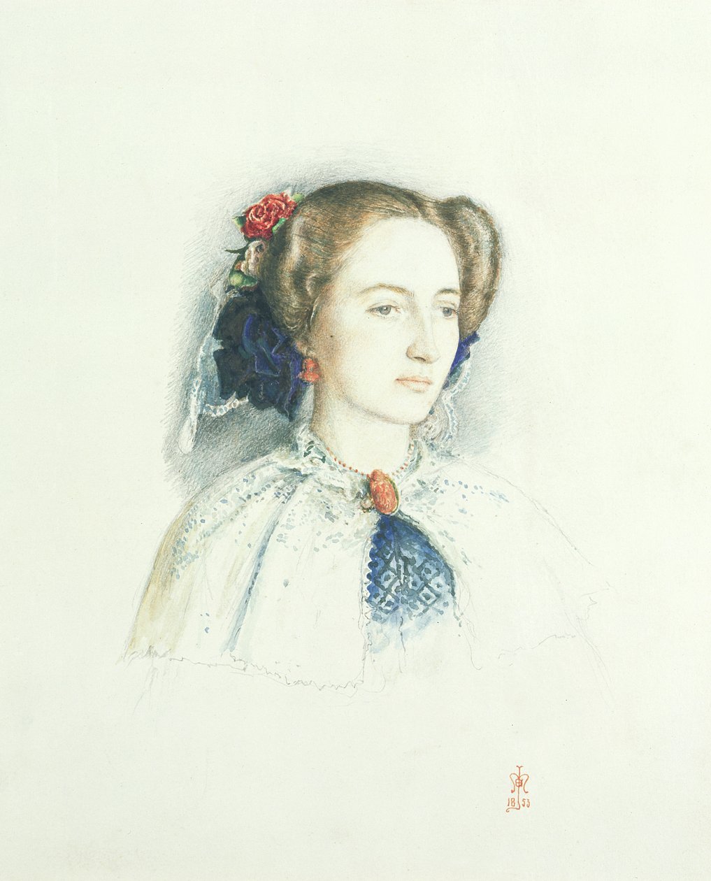 Portret Effie Ruskin, później Lady Millais (z domu Euphemia Chalmers Grey), 1853 autorstwa John Everett Millais