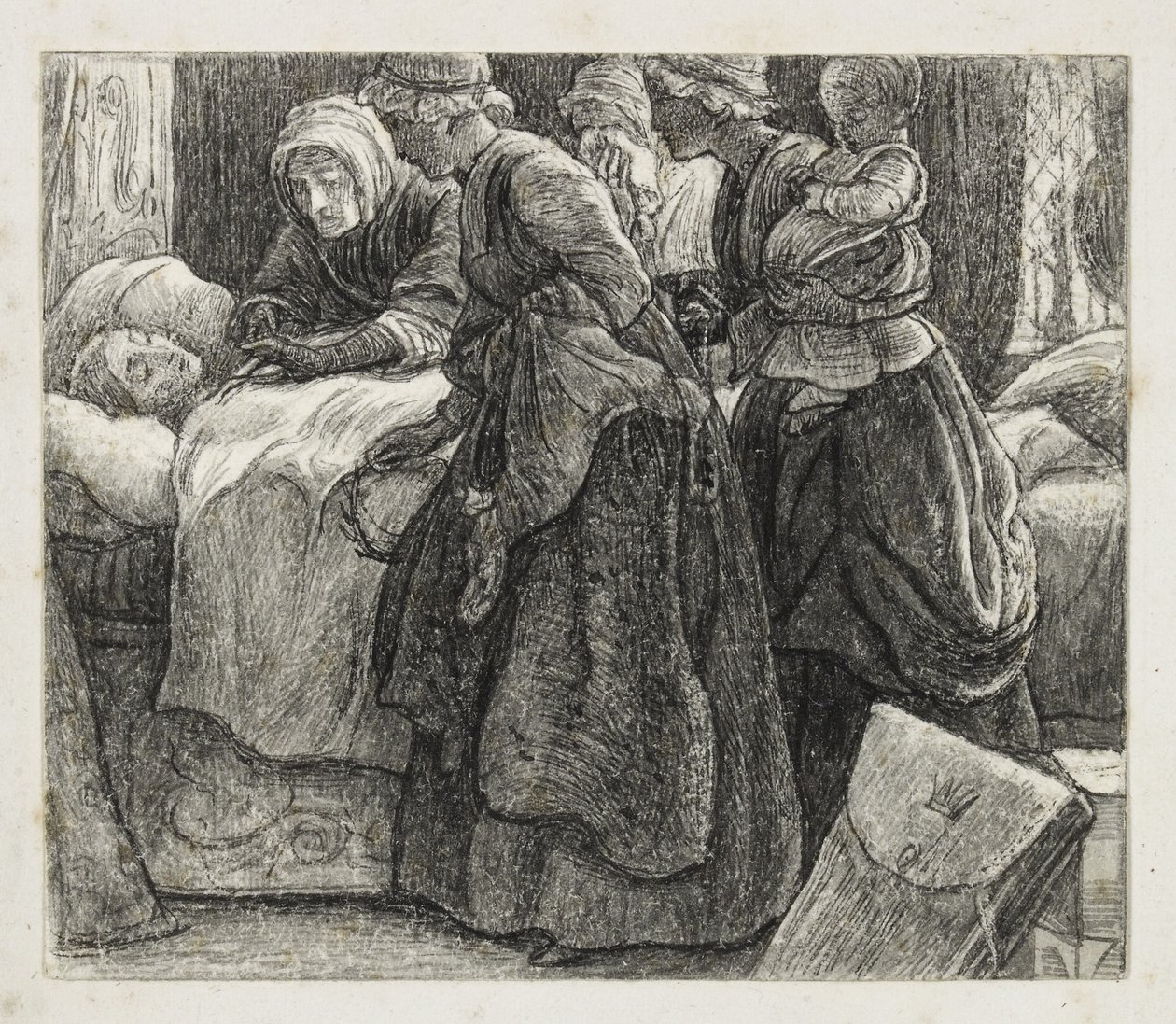 Pan Burleigh (pióro i czarny atrament) autorstwa John Everett Millais