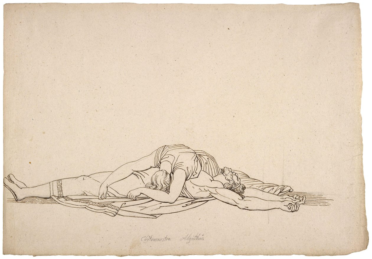 Spójrz na tego dumnego ciemiężcę mojego kraju; Choephora – William Blake autorstwa John Flaxman