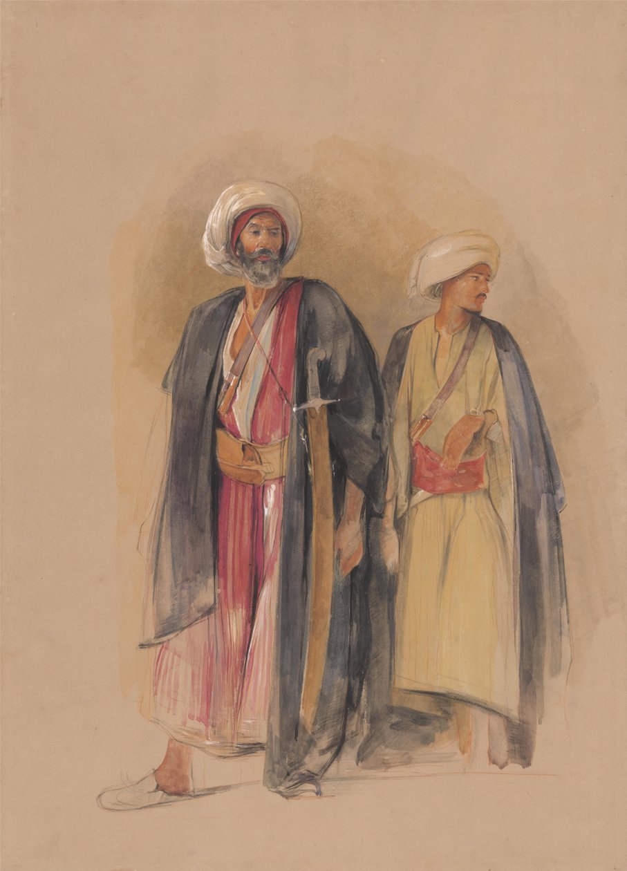 Szejk Husajn z Gebel Tor i jego syn autorstwa John Frederick Lewis