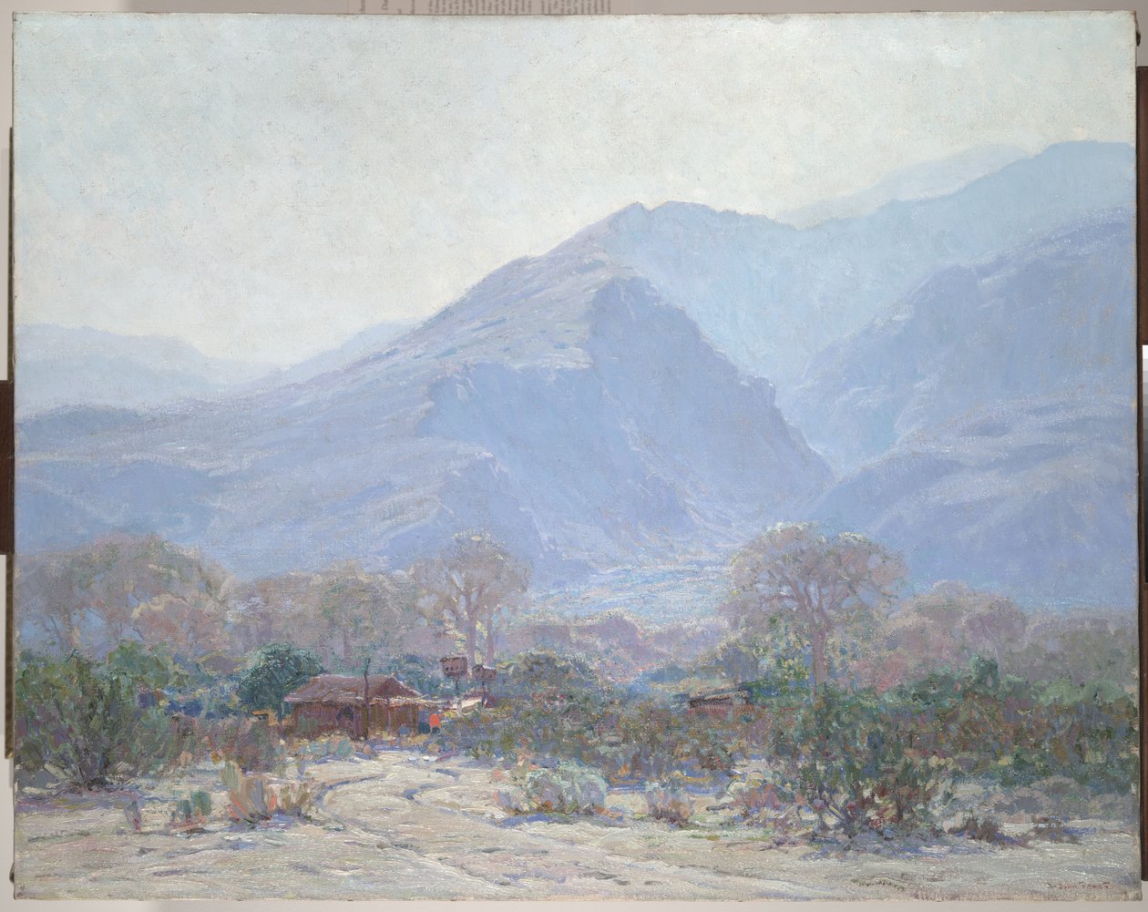 Krajobraz Palm Springs z chatą, 1925 autorstwa John Orne Johnson Frost