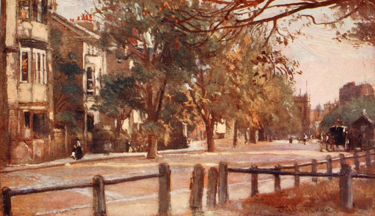St. Giles, patrząc w kierunku St. Maria Magdalen (południe), 1903 r. autorstwa John Fulleylove